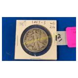 1943-S  Walking Liberty half dollar