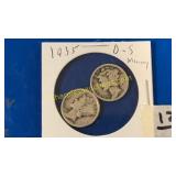 1935 D-S  mercury dimes
