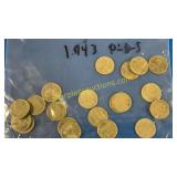 20 1943 PDS Steel Pennies