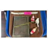 Glass photograph negatives, antique xmas lights