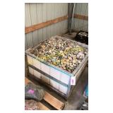 Large crate Mexican beach pebbles  approx 2000 lbs