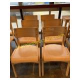 Wooden chairs, Qty 6