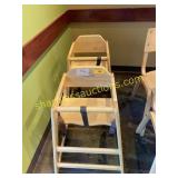 Wooden highchairs, Qty 2