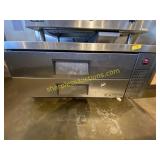 True 2 drawer refrigerated cabinet w/casters