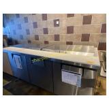 True 3 door refrigerated prep table