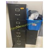 File cabinets, towels