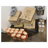 Assortment of teas, juices, spices