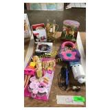 Barbie, wax warmers, toys