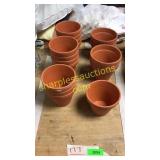 (16) 6" terra cotta pots
