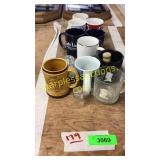 Mugs, shot glasses, salt & pep shakers