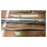 34" wide blinds, axe handle