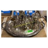 Silverplate tea set