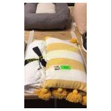 Throw blanket, throw pillow