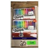 2 12 packs of sharpies