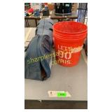 Bowling ball, bucket of chain