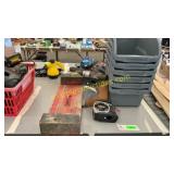 Storage containers,craftsman drill, radio