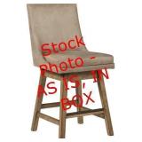 Scratch/Dent Upholstered swivel barstool D380-524