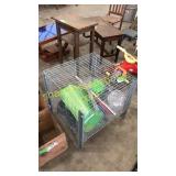Cage with supplies