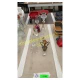 Bells, lamp, glassware