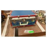 Small trunk, roller skates