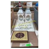 Lanterns, wall sign, keepsake journal