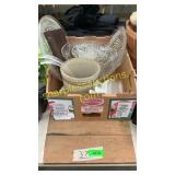 Serving dishes, crock