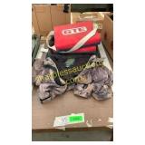 Sign, picture, floating cushions, mad dog jacket