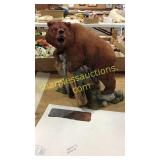 Hand painted bear sculpture