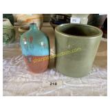 Green pot, Blue vase