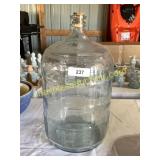 Glass water jug with cork