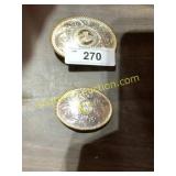 C silver belt Buckles-qty 2