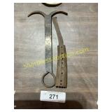 Old hoof pick and knife