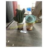 ceramic cactus & man