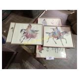 5 western prints (1 cracked glass)