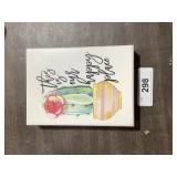 Cactus wooden block sign