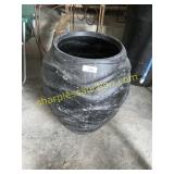Large plastic black flower pot