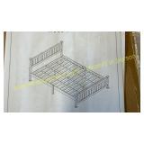 White wood bed frame