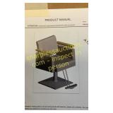 Red leather salon chair