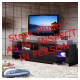 High Gloss 65" TV Stand w/LED Lights