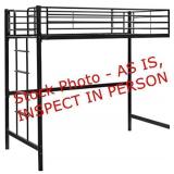 Metal Twin Loft Bed for Kids Sp. Saver Bed Frame