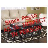 3 pc Cocktail table & stools T592-1