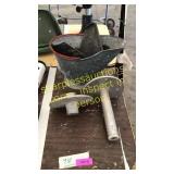 Coal bucket, boat motor fins, misc