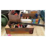 Old train cars, decor, etc