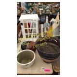 Planters, vase, misc