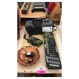 Smoke machine, stage light board,  misc