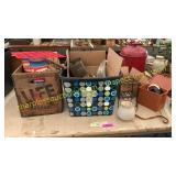 Letters, tinker toy canisters, misc