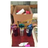 Water bottles, blender bottles