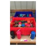 2 totes of Blender bottle attachments