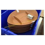 Stack of football trays