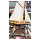 Sail boat, fish sign